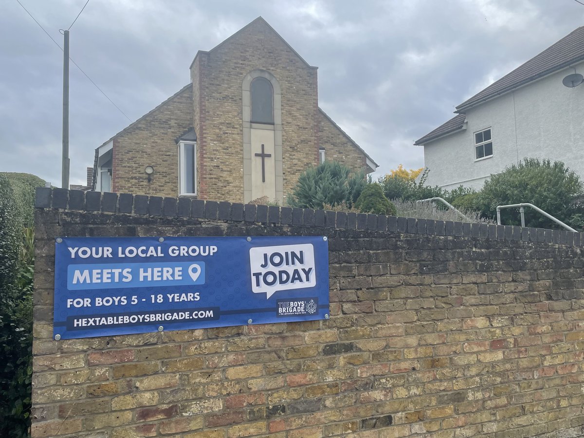 Really great to have our new banner up outside of Hextable Methodist Church where we meet on a Tuesday and Thursday evening.
Just check out our website at hextableboysbrigade.com for more information and contact details. #HextableBB #BoysBrigade #bbinlondon