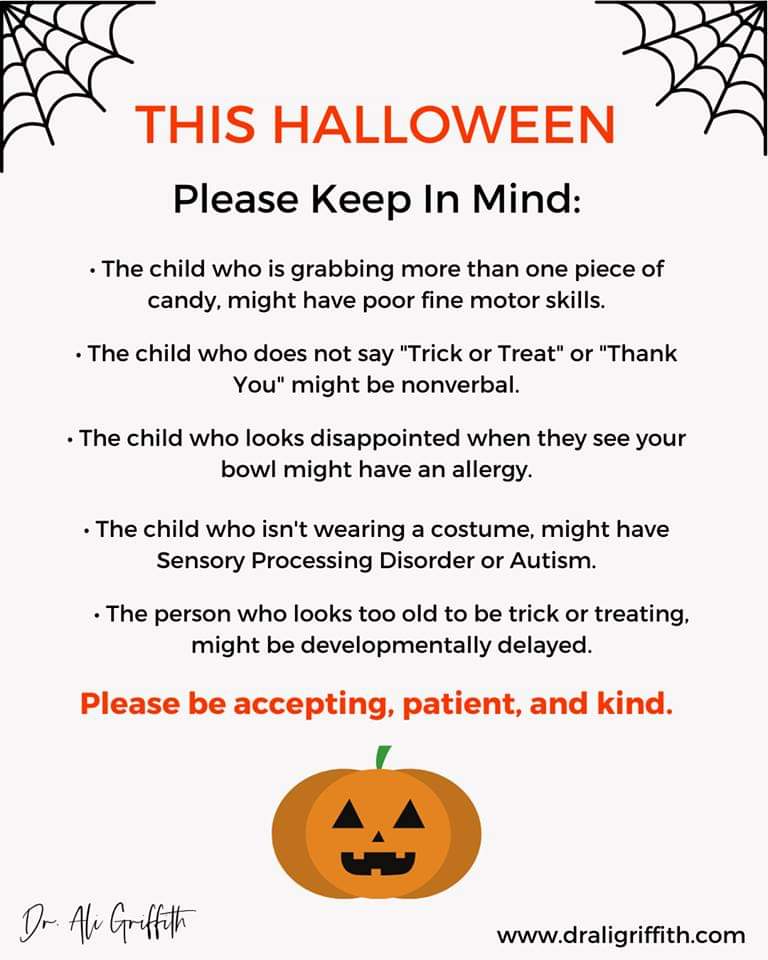 SpaArea's tweet image. This Halloween Please Keep In Mind.... Be Kind, Accepting and Patient! #sails #independentliving #disabilityawareness