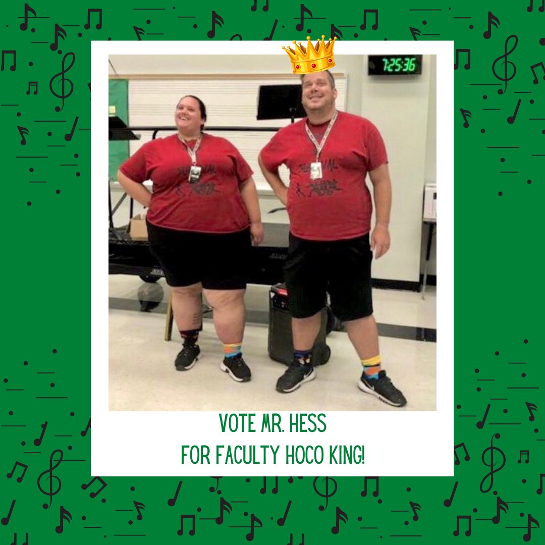KPBandOfficial's tweet photo. Ms. Young & Mr. Hess are celebrating Twin Day at KPark! π©πΆ Donβt forget to vote for Mr. Hess for HoCo Faculty King! π#HessIsBest π₯ #HessForKing π #MsYoungIsAlreadyAQueen π @KParkSilvies @HumbleISD_KPHS @KPark_Football @kpark_cheer @panther_parker https://t.co/PCyIzRc9Xz