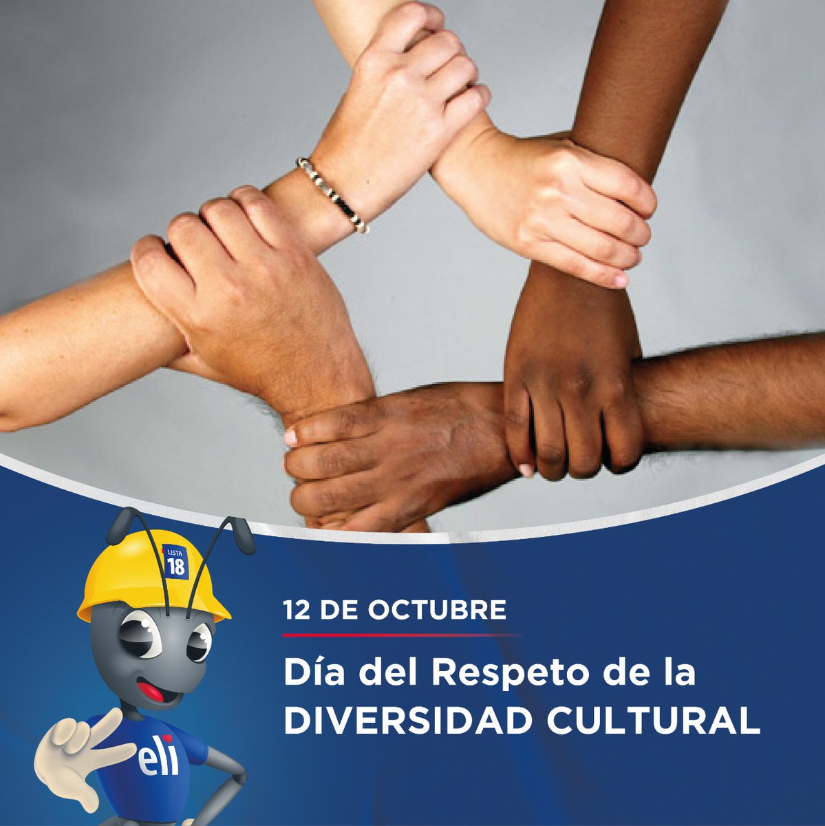 💙 En el día del respeto por la Diversidad Cultural, seamos capaces valorar esa pluralidad de perfiles que conviven en la sociedad y trabajemos para comprender que la diversidad no separa sino enriquece.

<a href="/Eli_SomosMuchos/">ELI ❤️</a>