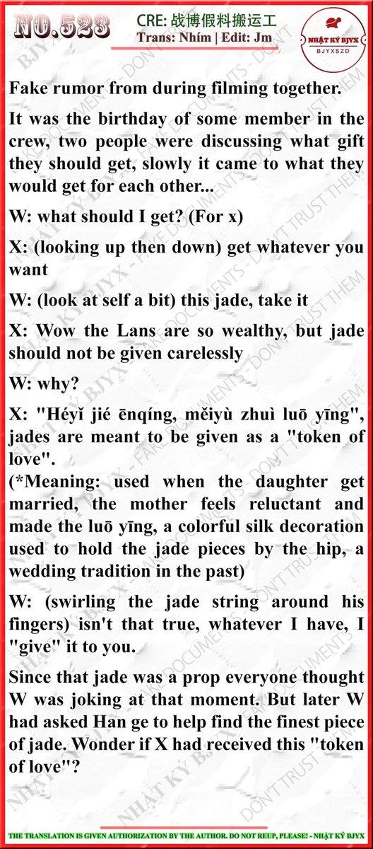 Bjyx_Diary's tweet photo. ❤ RUMOR - NO.523 💚

Cre: 战博假料搬运工

P/S: The translation is given authorization by the author. Do not reup, please!
.
.
.
#wangyiboxiaozhan #wangxiao #yiboxiaozhan #yizhan #bozhan #bojunyixiao #bjyx #bjyxszd #bjyxkswl 
#bxg #bjyxrumors https://t.co/LM2TS50pTZ