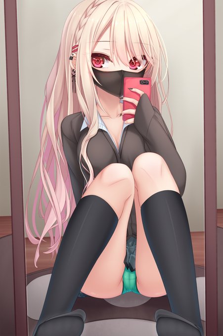 自撮りマスクJK #オリジナル #女の子  