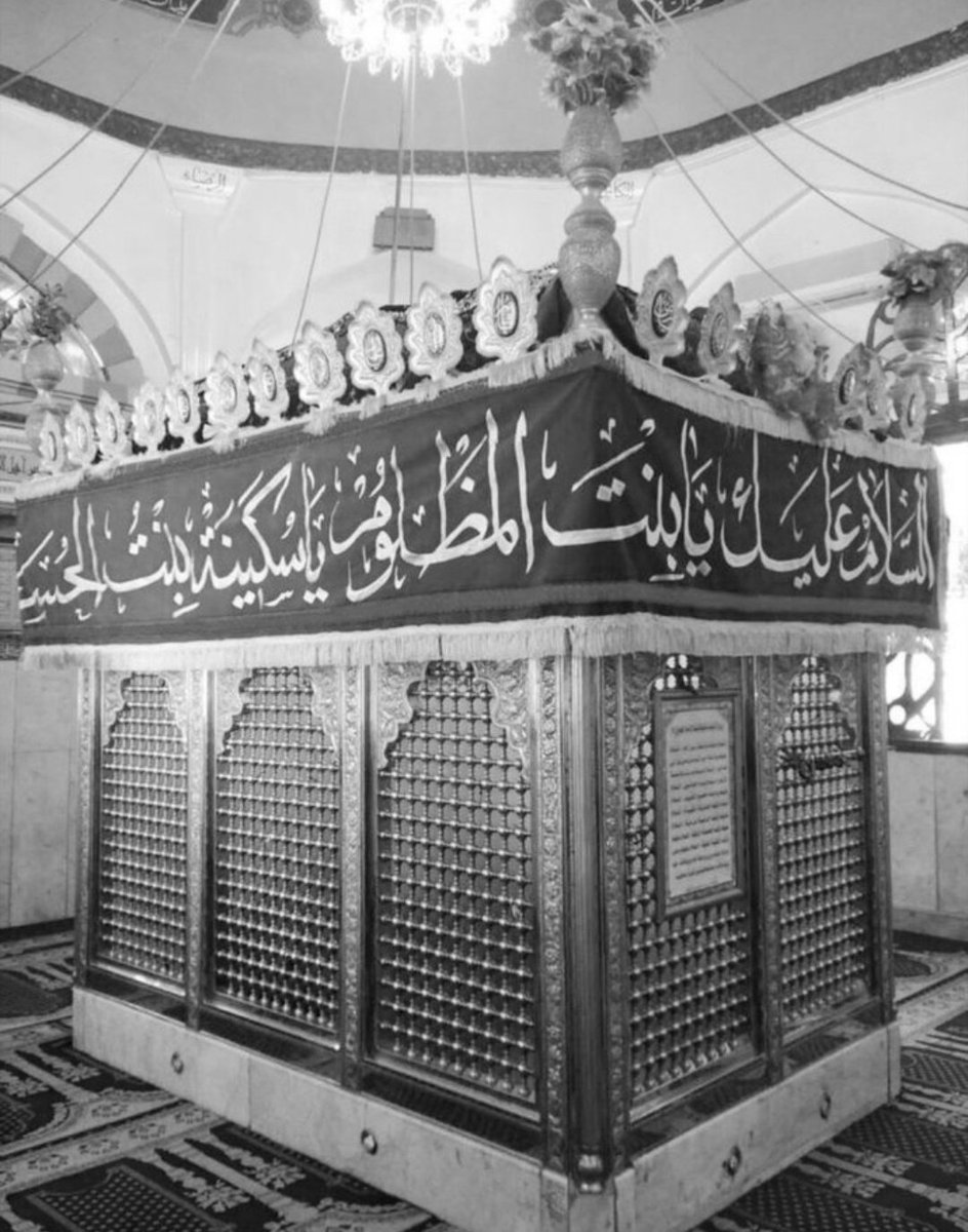 السَّلامُ عَلَيكِ يا بِنتَ وَليِّ الله
السَّلامُ عَلَيكِ يا اُختَ وَليِّ الله
السَّلامُ عَلَيكِ يا عَمَّةَ وَليِّ الله
السَّلامُ عَلَيكِ يا بِنتَ الحسين الشهيد وَرَحمَةُ اللهِ وَبَرَكاتُهُ 

٥ ربيع الأول|وفاة مولاتنا السيدة سكينة عليها السلام
 أعظم الله لكم الإجر