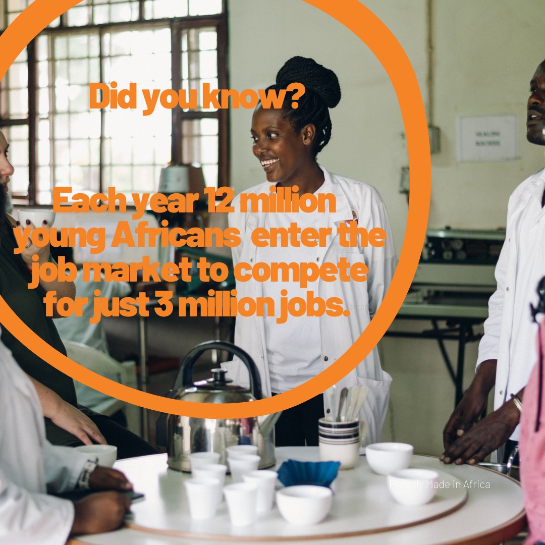Did you know? Each year 12 million young Africans enter the job market for just 3 million jobs. Proudly Made In Africa works on ending poverty by working with African producers to create sustainable African jobs. #africanjobs #Jobs