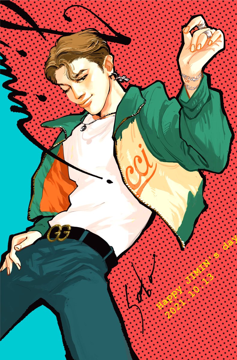 1boy solo male focus jewelry jacket brown hair belt  illustration images