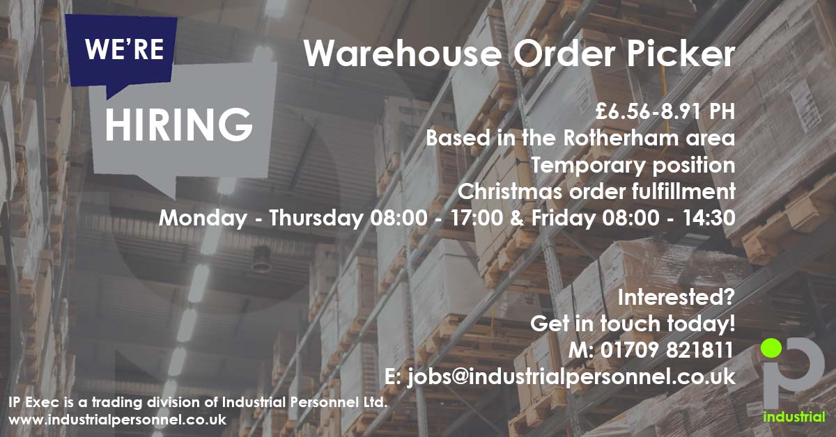 We are looking for a Warehouse Order Picker to work for our Rotherham based client.
The Pay: £8.91 PH.
The Location: Rotherham.
Apply online now
industrialpersonnel.co.uk/job/warehouse-…
Give us a call for more info: 01709 821811
Register with Industrial Personnel online: industrialpersonnel.co.uk