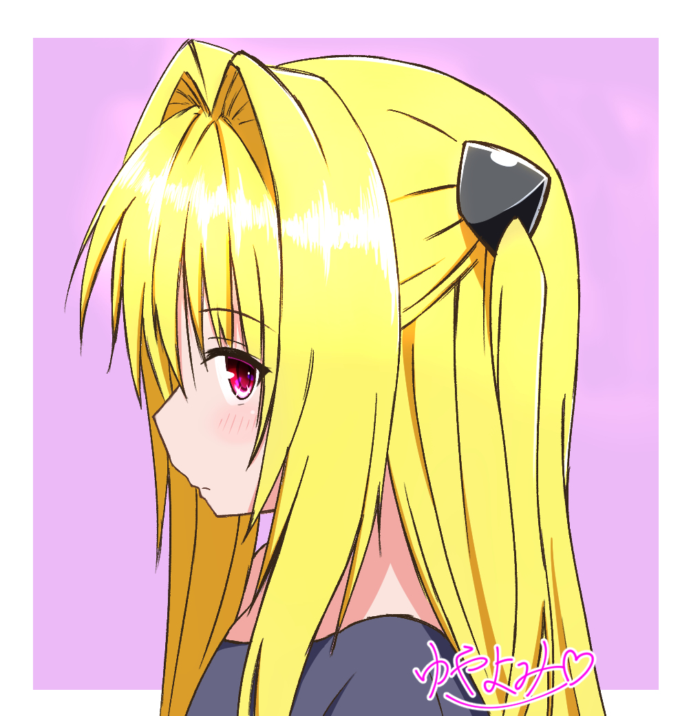 金色の闇、横顔 #金色の闇 #金髪 #ToLOVEる #ヤミ #女の子 #イラスト #girl #横顔 #ToLOVEるダークネス https://t.co/XM2YBH831w 