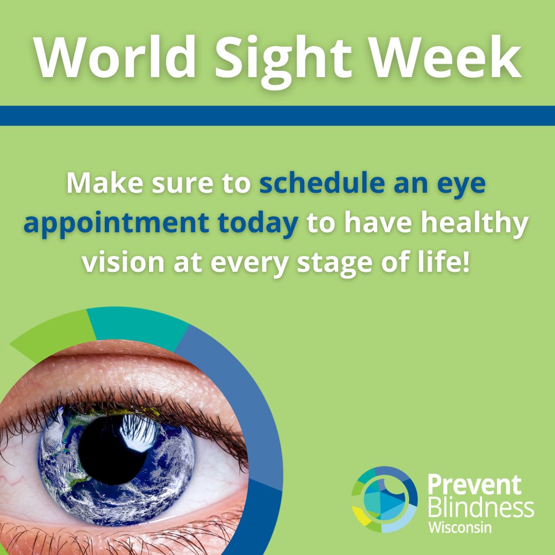 PrvntBlindnssWI's tweet photo. #WorldSightWeek is here! ๐๐ Have you or your child received an eye exam this year? ๐
If you need assistance making an appointment or if you have any questions regarding your eligibility for vision care, call our office! We're here to help. ๐ (414) 765-0505 https://t.co/KELmvcW9nW