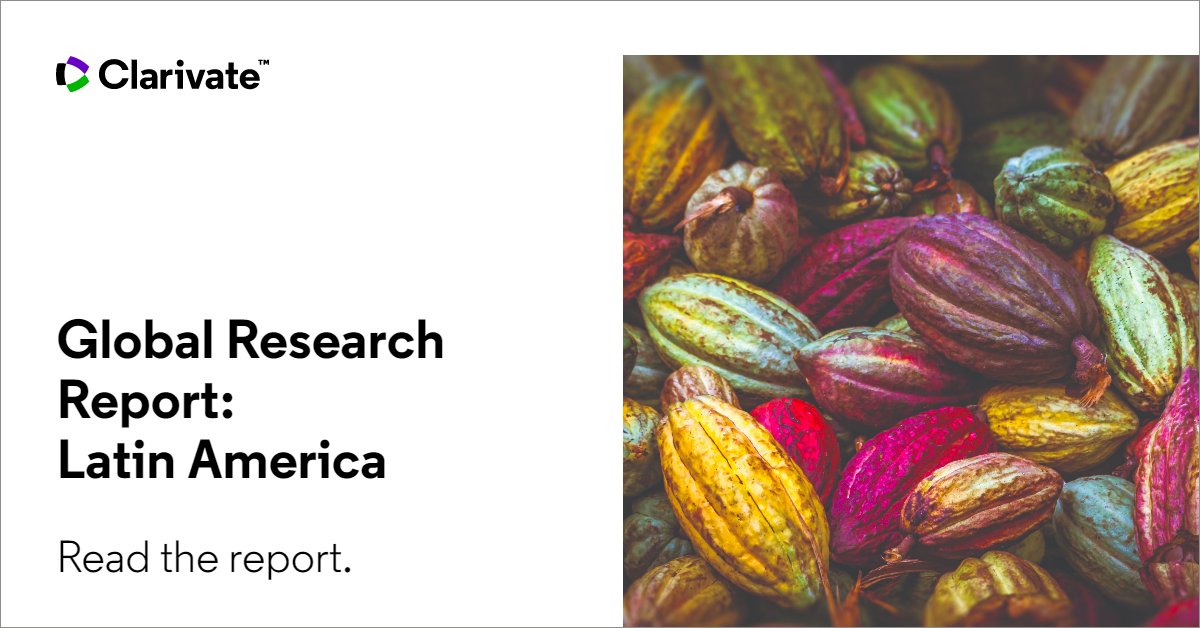 ClarivateAG's tweet photo. Our new #GlobalResearchReport on #LatinAmerica examines the research landscape of 34 countries across South and Central America, Mexico & the Caribbean. A key finding is that the international research output is significant and increasing. Learn more: https://t.co/yDlOLMqrr7 https://t.co/tS1ZiDAZeA