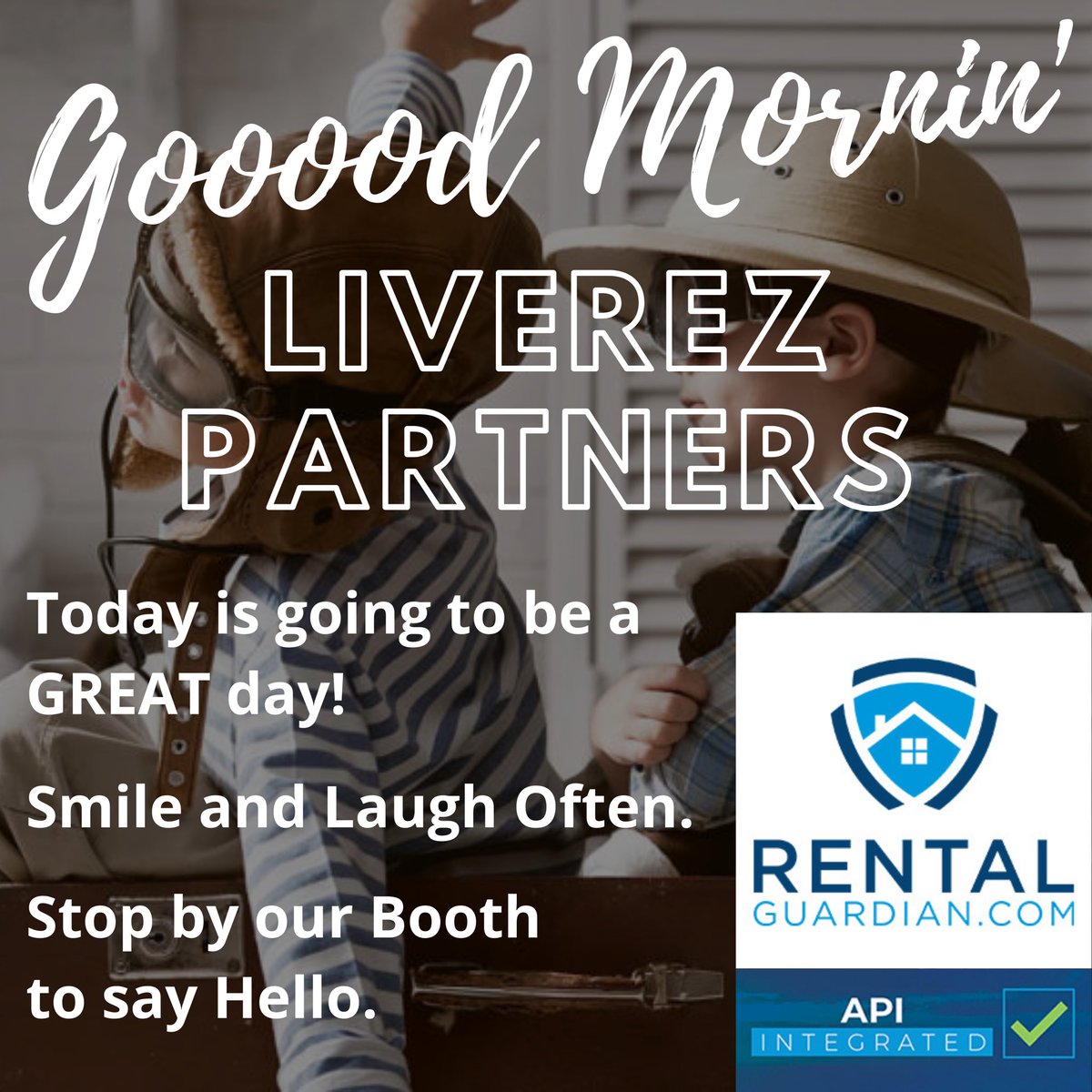 Good Mornin' LiveRez Partners! Stop by our <a href="/Rental_Guardian/">RentalGuardian.com</a> booth to learn how easy it is to use our Travel Insurance &amp; Cancel For Any Reason as well as our Damage, Liability &amp; Bed Bug programs. Everything is already built into your <a href="/LiveRez/">LiveRez.com</a> system. #liverez #vacationrental