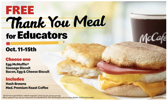 McDonald’s Houston is offering free breakfast to teachers, administrators and staff (with valid ID) to show their appreciation for the hard work educators have displayed this last year. Visit a nearby location from October 11-15.