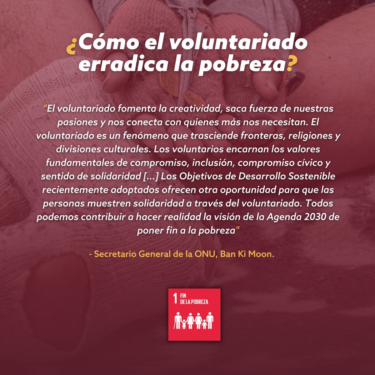 🤝 | Desde la #ReDV queremos que para el 2030 la pobreza extrema quede completamente erradicada, que no haya ni una sola persona viviendo en estas condiciones. 

Únete como voluntario/a en voluntariospuertorico.com