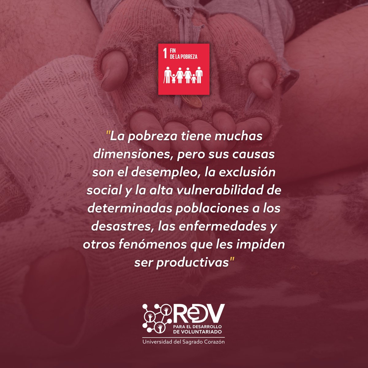 🤝 | La pobreza es mucho más que falta de recursos. La misma implica malnutrición, falta de acceso a la educación y a otros servicios básicos. También representa la discriminación y exclusión.

Tú puedes ser parte del cambio uniéndote como voluntario/a de la #ReDV
#Companies4SDGs