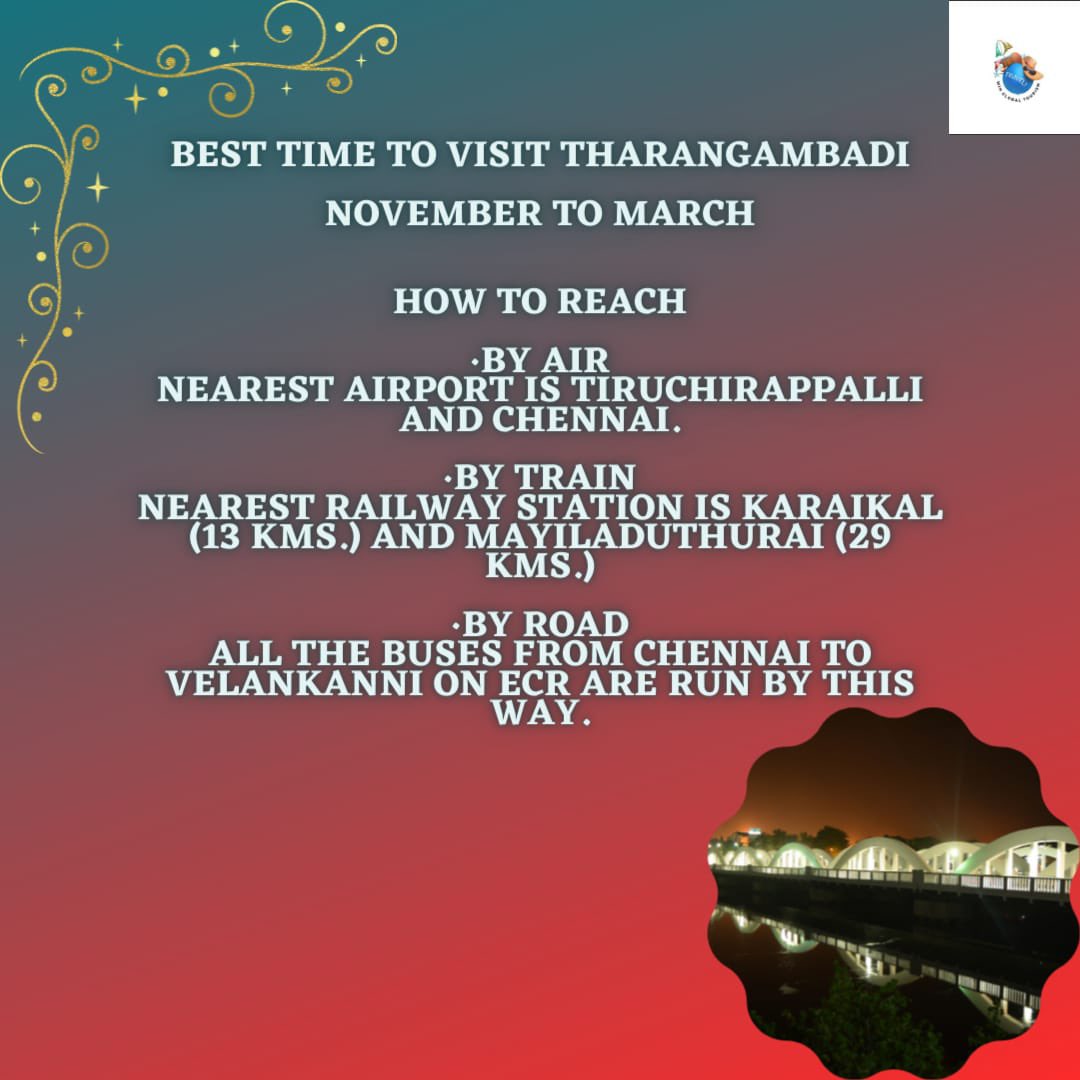 nafwintourism's tweet photo. Tharangambadi is located in Nagapattinam district of Tamil Nadu and 13 Kms.
Credits:
Chandni (Content)
Urvi (graphics )
#travelexperiences #tourismexperience #naf #ngo #ngoindia #india #travelling #explore #foryou #travel #incredibleindia #travelguideindia #tourist #wanderlust https://t.co/J0lfaBiUPV