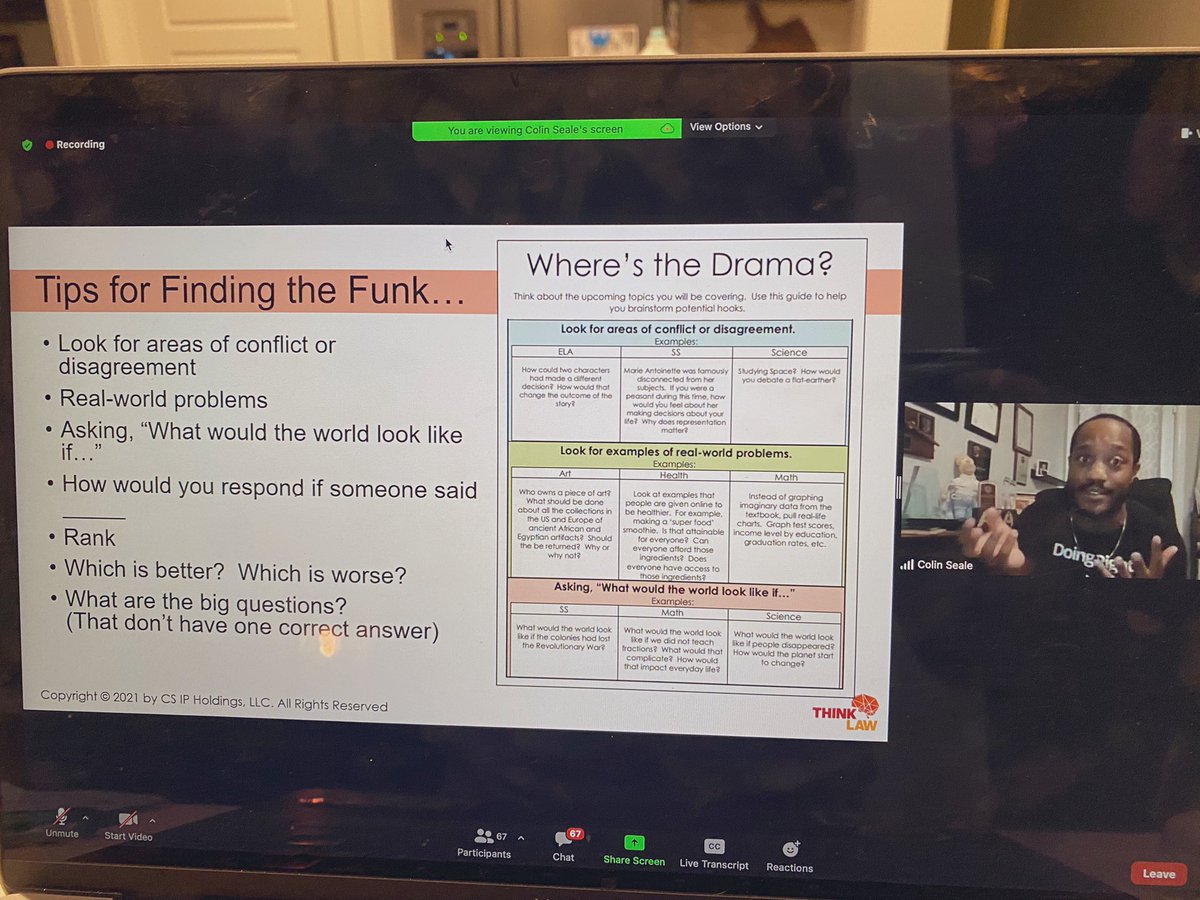 Finding the FUNK! “As educators we are so used to compliance, we don’t see the talent in front of our face.” Colin Seale #1LISD #lisdcic