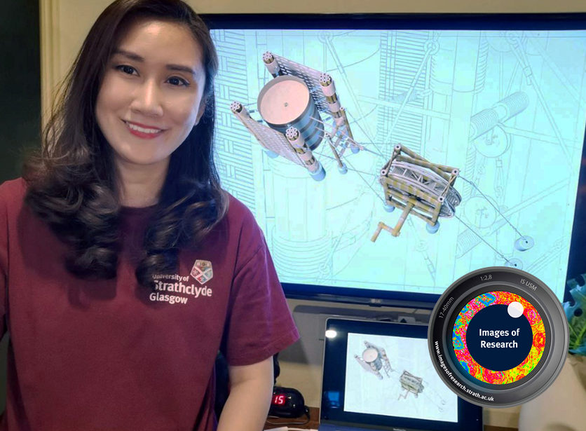 StrathImages's tweet photo. Runda Aduldejcharas demonstrates her bamboo machine design, that aims to transform the Thai construction industry, making it sustainable from end to end. Find out more on FB now: https://t.co/il18P1BSdi #StrathImages10 @MAE_Strath #AdaLovelaceDay #WomenInSTEM https://t.co/C8w0JCPlku