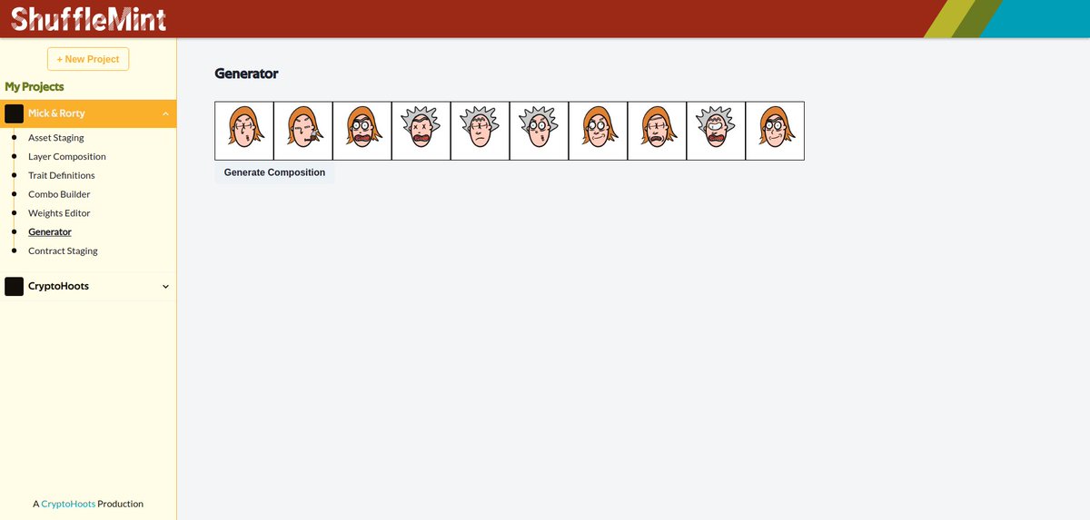 CryptoHootsNFT's tweet photo. Shufflemint Demo Releasing Tonight!

Quickly design, test and create a full generative NFT series visually with minimal coding. 

Two sets of example assets are included. The demo is open to everyone but ONLY Hoot holders will have free access to the tool for production use! https://t.co/yrnGfoAdny