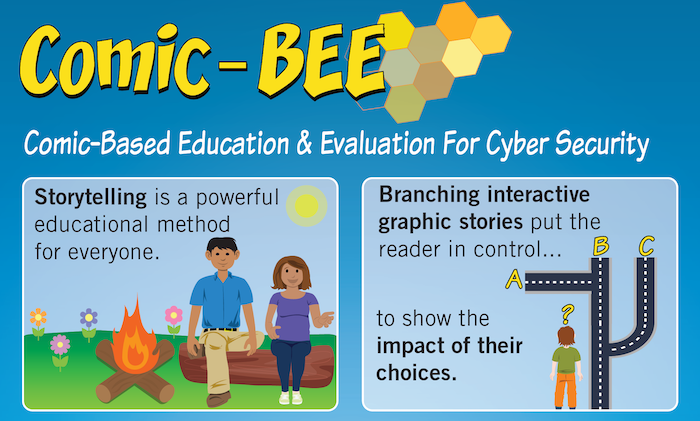 ComicBEE's tweet photo. Virtual learning and #cybersecurity go hand in hand. For #cybercareerweek, explore a few career pathways in branching web comics: 
https://t.co/AUs0r4IFaQ

@NISTcyber #mycyberjob https://t.co/qO4eYoNg4n