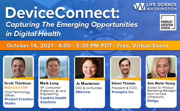 #UpcomingEvents - DeviceConnect: Capturing The Emerging Opportunities in #DigitalHealth. Join us for this exciting DeviceConnect session, sponsored by @PCS_News, where we’ll hear about emerging innovations and what opportunities lie ahead. lifesciencewa.org/events/devicec…