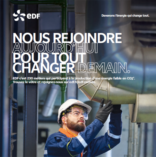 edfrecrute's tweet photo. En rejoignant le groupe EDF, c’est une nouvelle aventure qui vous attend ! 🚀
Acheteur, chargé d'affaire, #techniciens, soudeurs... de nombreux #métiers sont à découvrir chez EDF et ses filiales. 
Trouvez le vôtre dès maintenant 👇
https://t.co/xAqZ27Y8uN https://t.co/60CPskstTk