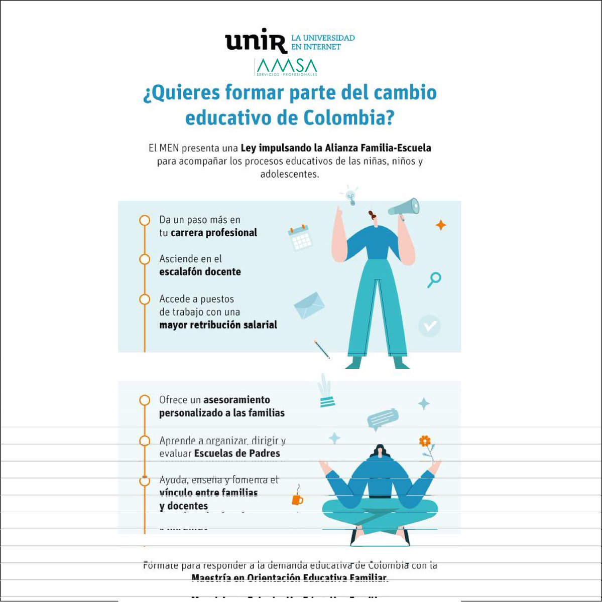 amsacsu's tweet photo. El vínculo entre las familias y las escuelas es muy importante. En UNIR te contamos cómo formarte en Orientación Educativa Familiar.
.
.
.
📲 323 230 04 52
📧 sosorio.amsa@gmail.com 
#UNIR #UnirColombia #medellincolombia💛💙❤️ #universidad #educaciononline #AMSA https://t.co/QfZJnxFXwP