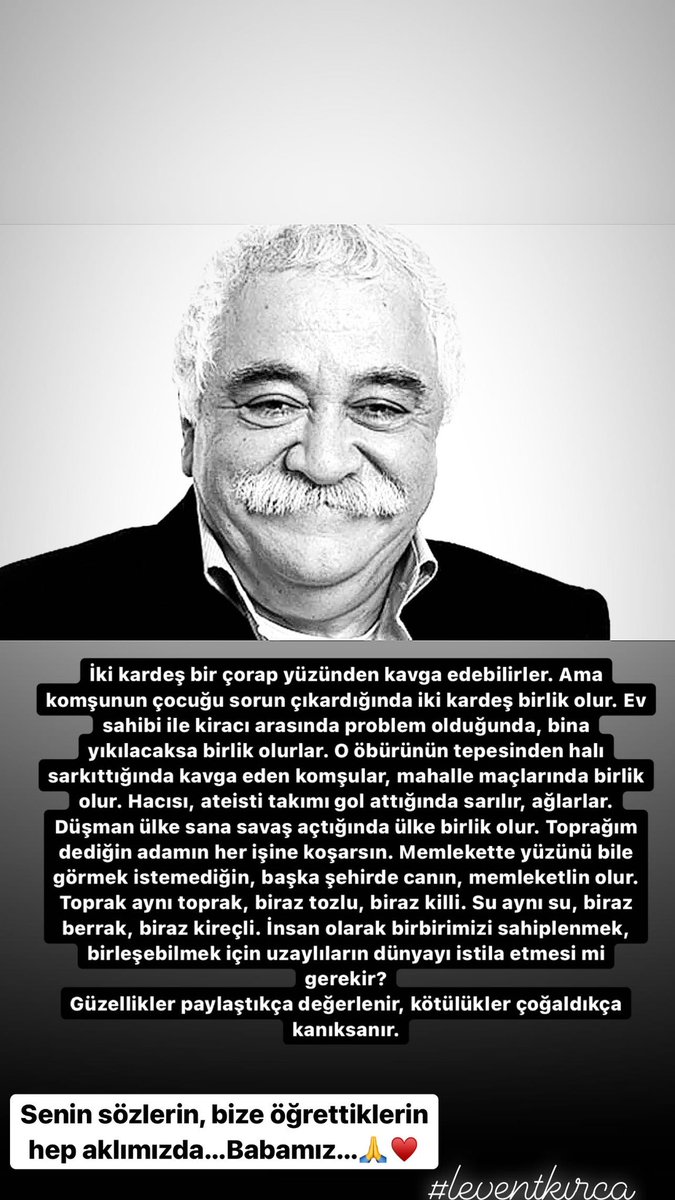 aycaerturan's tweet photo. Bizimlesin…. #LeventKırca https://t.co/wDZk3kuWML