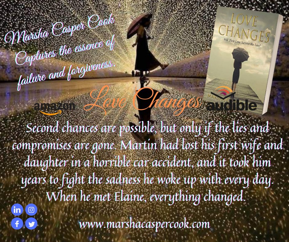 ClgBooks's tweet image. LOVE CHANGES - Could Martin save his wife from herself? Would Elaine let that happen?
ecs.page.link/Y49jF 
NOW IN AUDIBLE! Marsha Casper Cook immortalizes the characters in her books with flair and humor. 
#contemporaryromance, #lovechanges, #bookstagram, #booktwitter