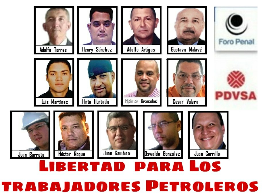 tiafatimasaleh's tweet photo. Ellos son parte de los #PresosPoliticos de 🇻🇪
13 Trabajadores petroleros
#LiberenAHirto
#LiberenAHector
#LiberenACesar
#LiberenALuis
#LiberenAAdolfoT
#LiberenAHenry
#LiberenAAdolfo
#LiberenAHijalmar
#LiberenAJuanB
#LiberenAJuanG
#LiberenAOswaldo
#LiberenAJuan
#LiberenAGustavo https://t.co/eH52kuS3VH