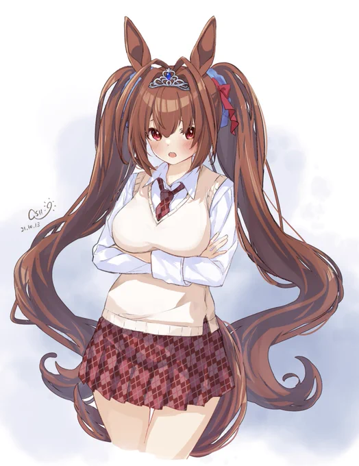 制服ダイワ☺️
#ウマ娘 