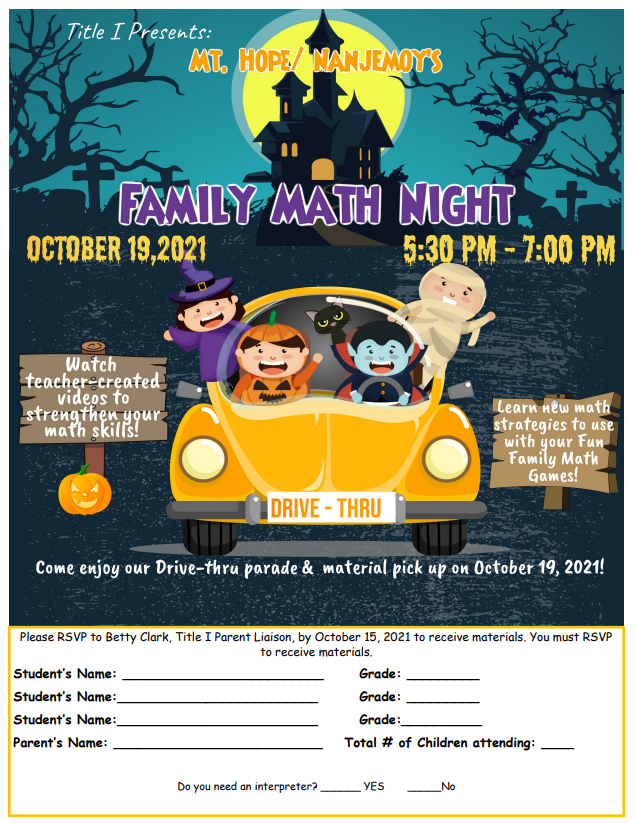 MtHopeNanjemoy's tweet photo. Join us for math night fun! Please make sure to RSVP. https://t.co/eZubdmHn1Z