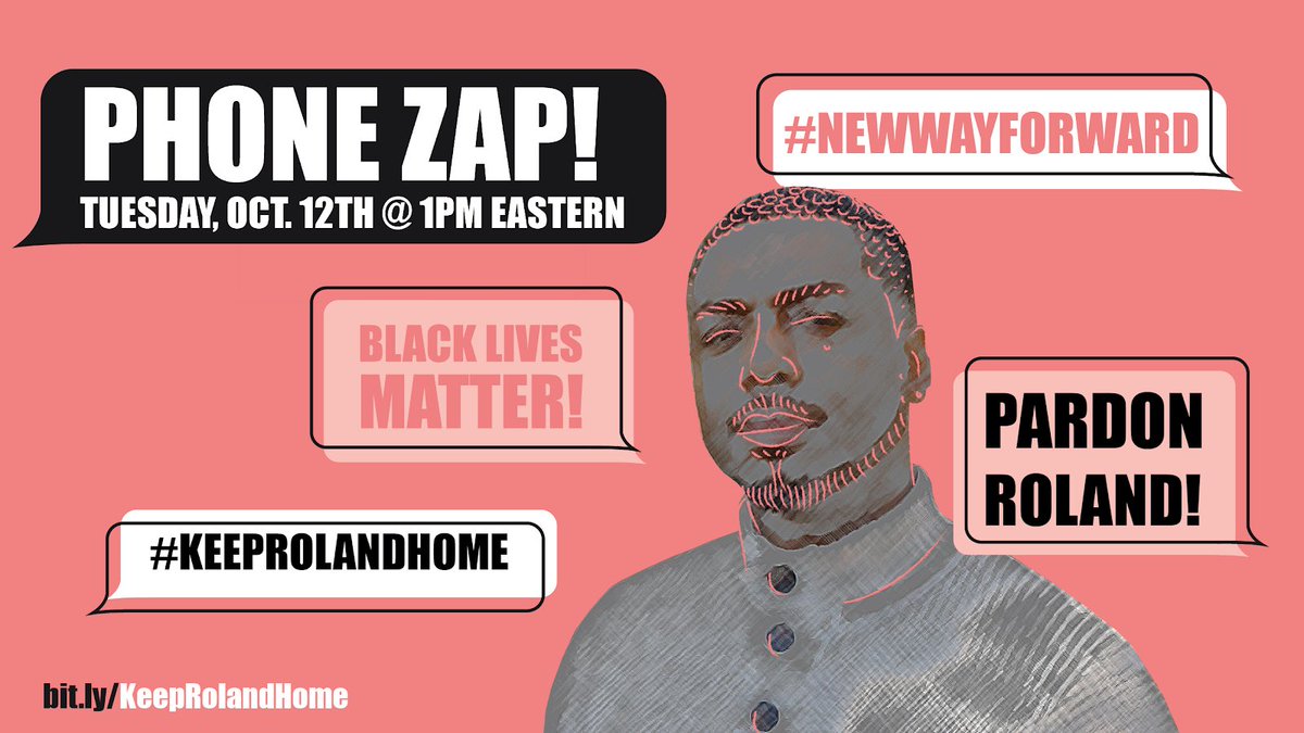 FreeThemAllVA's tweet photo. ✨Happening today at 1 PM! Phone zap to #KeepRolandHome! ☎️ 

Roland Sylvain is currently facing deportation because of 20 year old traffic tickets! Join us in calling on @GovernorVA to grant Roland a pardon and thereby stop his deportation! 

Take action: https://t.co/TXsTDG5aIp https://t.co/teqJHsJKaJ