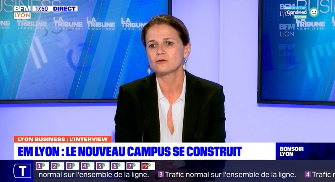 🎙️ <a href="/IsabelleHuault/">Isabelle HUAULT 🇺🇦</a>, Présidente du Directoire et Directrice Générale de l'École, est en direct sur <a href="/BFMLyon/">BFM Lyon</a> et présente les 3 grands piliers du plan stratégique 2025.