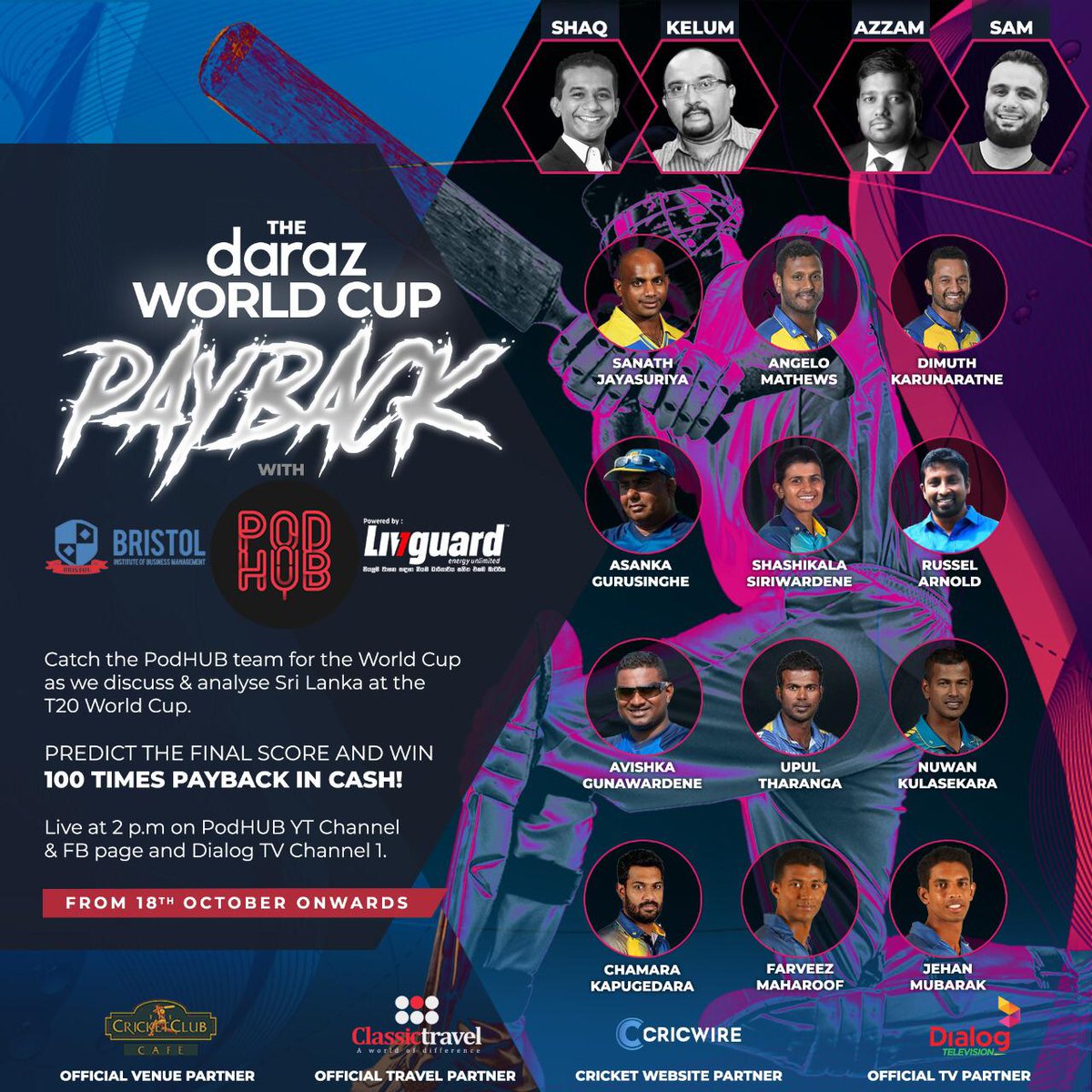 Shashi14SL's tweet photo. #CWC T20 2021 - 
Wonderful to be a part of this Elite Group ! Legends .
I am privileged to play my role and carry the flag of “SL Women’s Cricket” 
Watch me at the Final’s on 14th November. https://t.co/YsWQi9lsnl