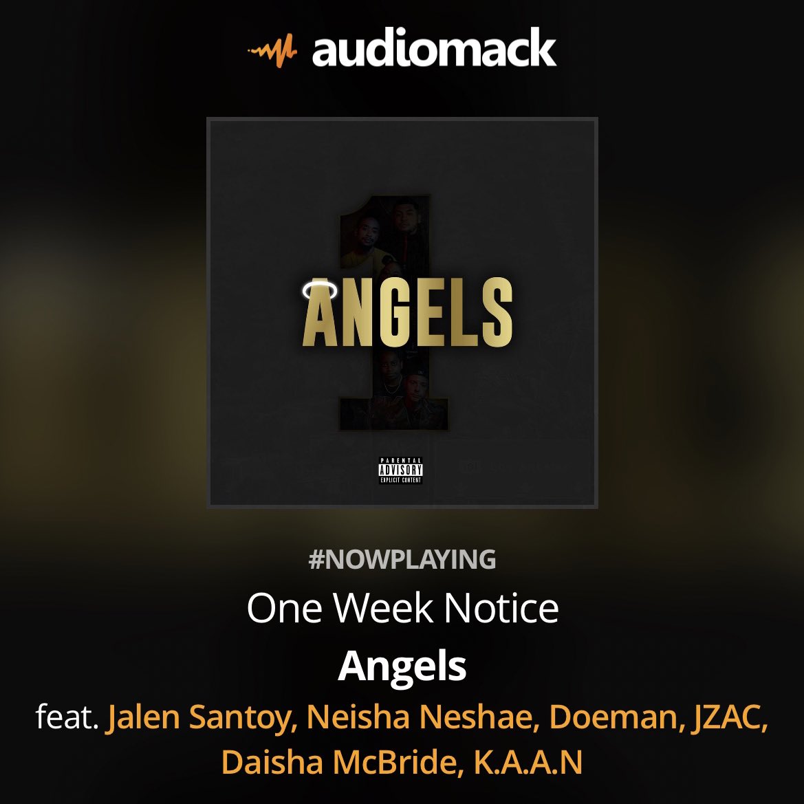 libmgmt's tweet photo. #NowPlaying on #FreshPickedDope
#OneWeekNotice “Angels” - @DoemanxDyna @NeishaNeshae @JZACMusic @The_RapGirl @JalenSantoy @KAANLIFEMUSIC
Exclusively on @audiomack 🔌
CC: @Dame_MEC @revolttv @TheCompanyMan
https://t.co/so2A0GZ28M https://t.co/7YtCmc77DN