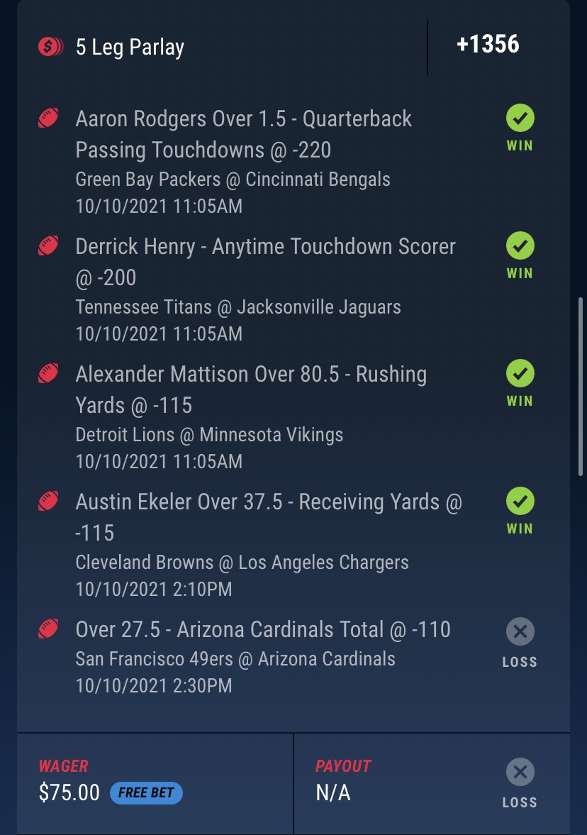 BetMortgage's tweet photo. The Beauty and the PAIN of sports betting. Beautiful hit from the mortgage team, then a couple of Ray Rice bad beats too 🙄
#BetTheMortgage #GamblingTwitter #ButImNotACapper 😉 https://t.co/0bvCx2mcyO