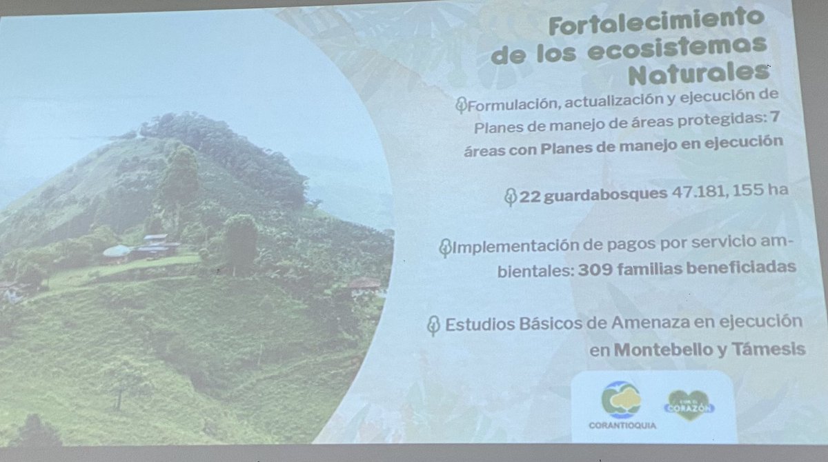 carlosiuribe's tweet photo. Con @amoramartinez1 directora @Corantioquia participamos del #ForoDeCambioClimático en la provincia Sinifaná - Penderisco en el municipio de #Titiribi. @GobAntioquia @Ambiente_Ant https://t.co/4C2ZKcyC2O