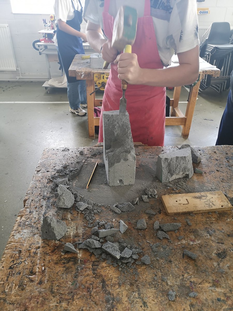 Creative work in year 12 3D Design. Students are carving a unique landscape for which they will then design and model architecture #formfollowsfunction