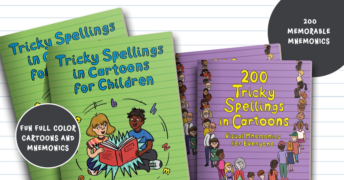 Today for #DyslexiaAwarenessMonth, check out Lidia Stanton's recent releases that embrace humor and mnemonics to teach tricky spelling words! In her blog piece, Stanton talks about her experience and inspiration. 
Read: blog.jkp.com/2021/01/200-tr…
Learn more: us.jkp.com/search?type=st…