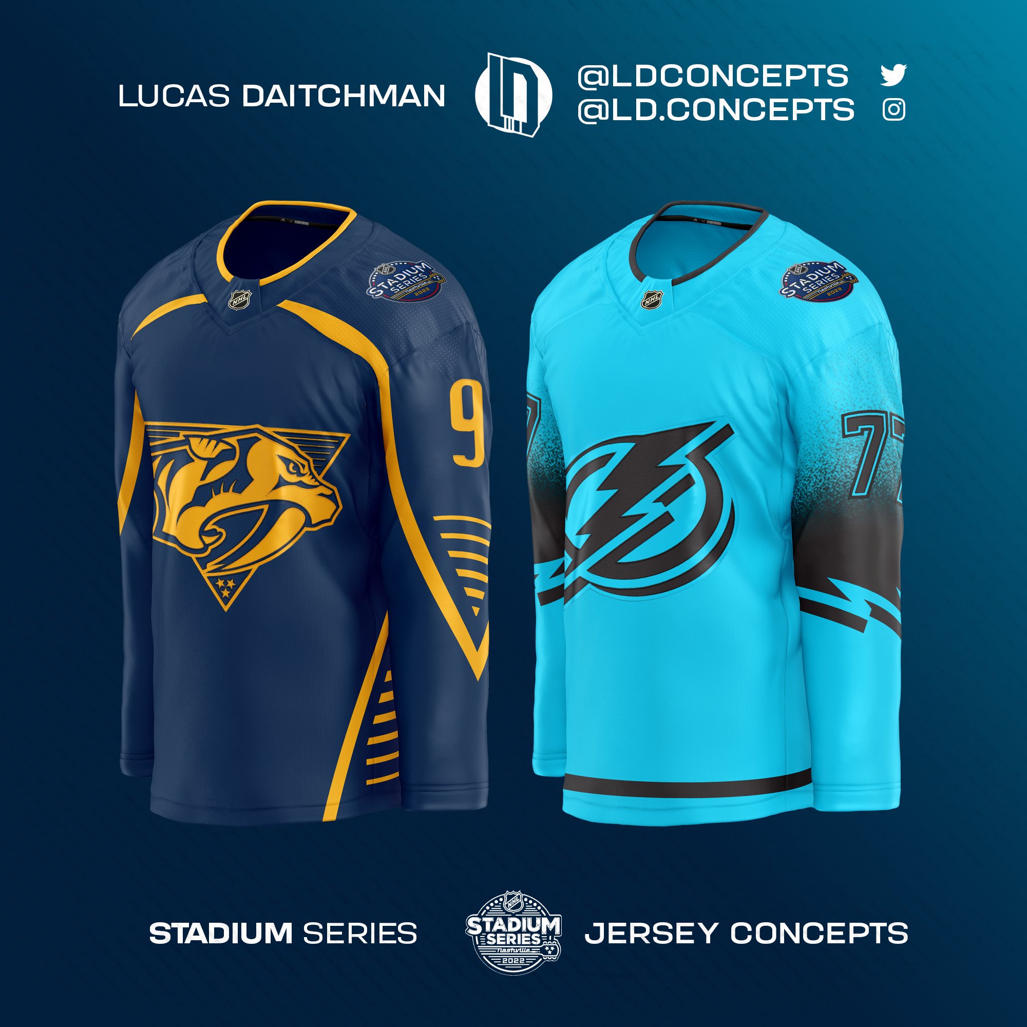  Predators, Lightning unveil 2022 Stadium Series jerseys