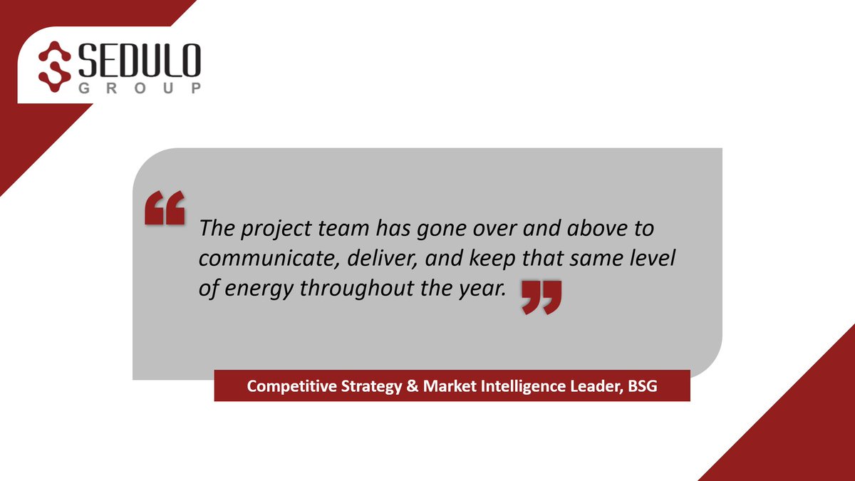 The need for insights doesn't slow down, and neither do we. Put our project teams to work for you! sedulogroup.com