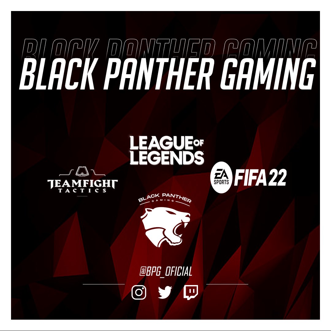 Black Panther Gaming • BPG

En Black Panther Gaming, actualmente contamos con 3 escuadras competitivas activas: 

-League of Legends 
-TeamFight Tactics 
-FIFA22

Nuestros guerreros dejarán todo para llevar a BPG al éxito…

#GOBPG #leagueoflegends #gaming #game