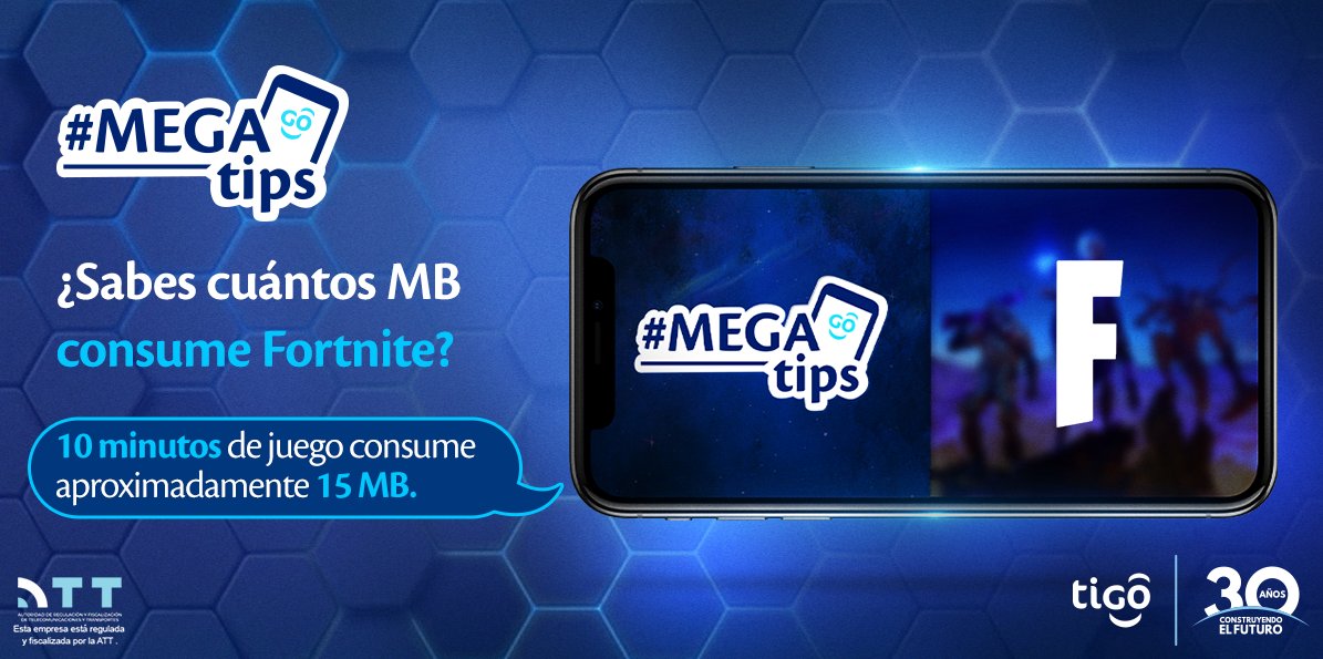 Tigo_Bolivia's tweet image. #MegaTips
¿Ya tienes listo tu equipo de #Fortnite?🤩📱
¡No olvides tomar en cuenta tus MB!😱⬇️
Descubre qué tanto consume Fortnite por tiempo de juego con este Mega Tip​ 😉

Si quieres conocer más sobre tu navegación por Apps ingresa a Mi Tigo ➡️ tigo.ws/MiTigo