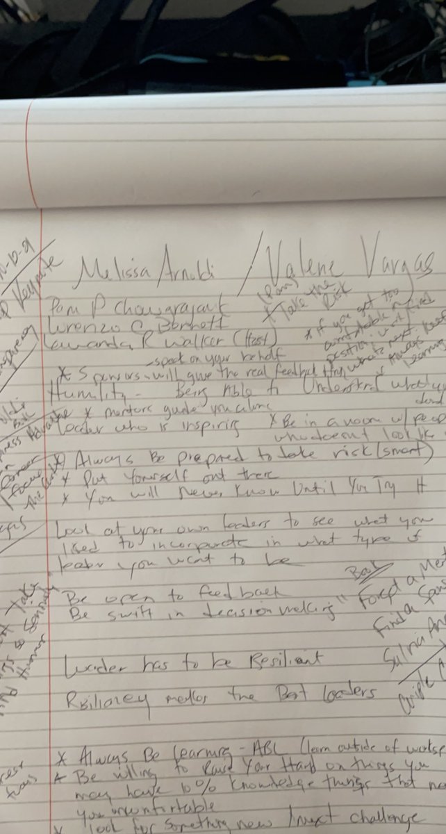 Today’s October Leadership Keynote was Everything 💙 Melissa Arnoldi &amp; Valerie Vargas ✨Amazing Speakers✨ As you can see so much knowledge and amazing career advice my notes ran onto the next page also ☺️Many questions Answered! Amazing Session/Experience 💙#2021MDPLife