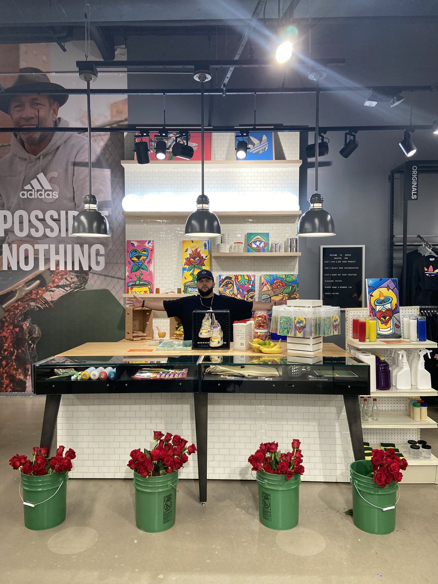 AnnaBtheG's tweet photo. Had the opportunity to work on a installation for Hispanic and LatinX heritage month. The featured artist/artwork is that of @jeffroseking https://t.co/kaeCUZhidw