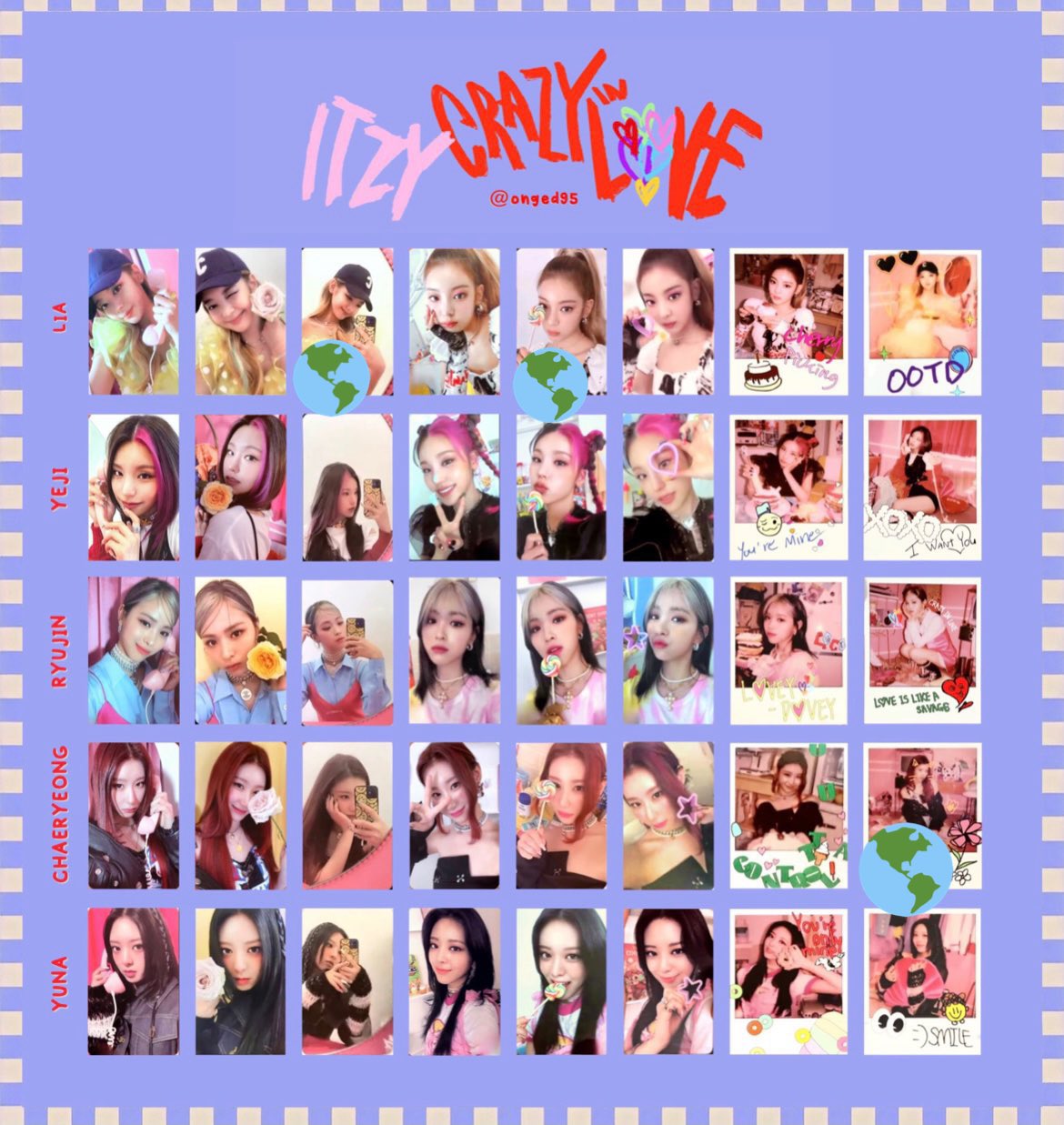 Itzy crazy グリーン in love トレカ チェリョン Itzy crazy グリーン in love トレカ チェリョン