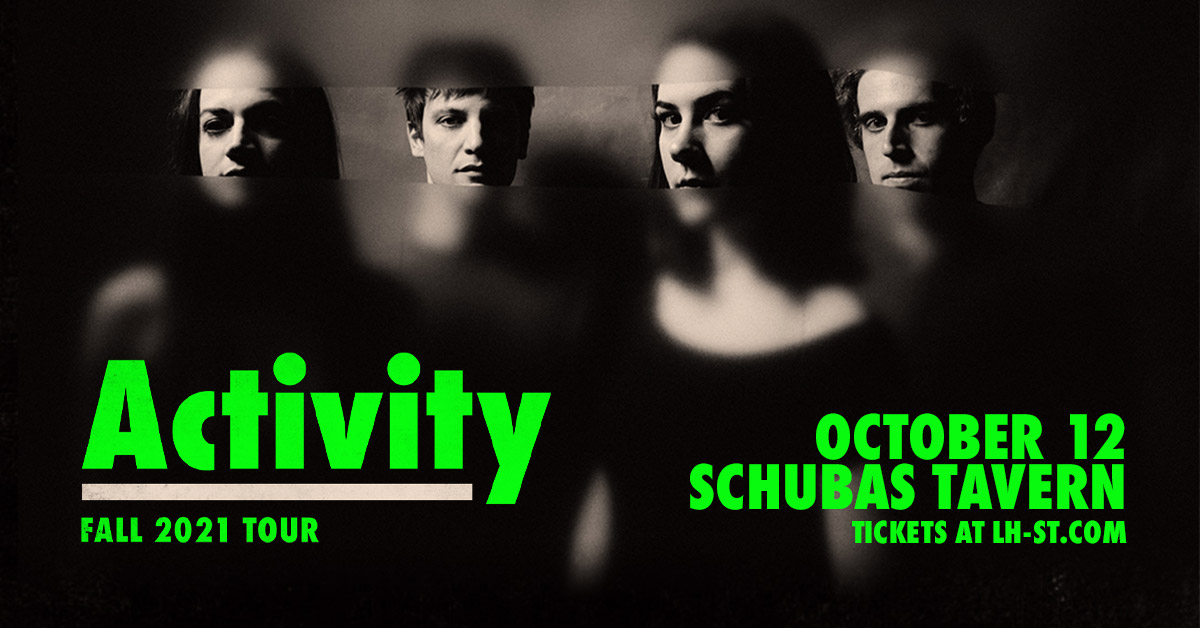 TONIGHT @ SCHUBAS @activitysongs with @lifeguard_band 🌚 7:30 PM Doors | 8 PM Show Tickets 👉 bit.ly/3wPBvKd