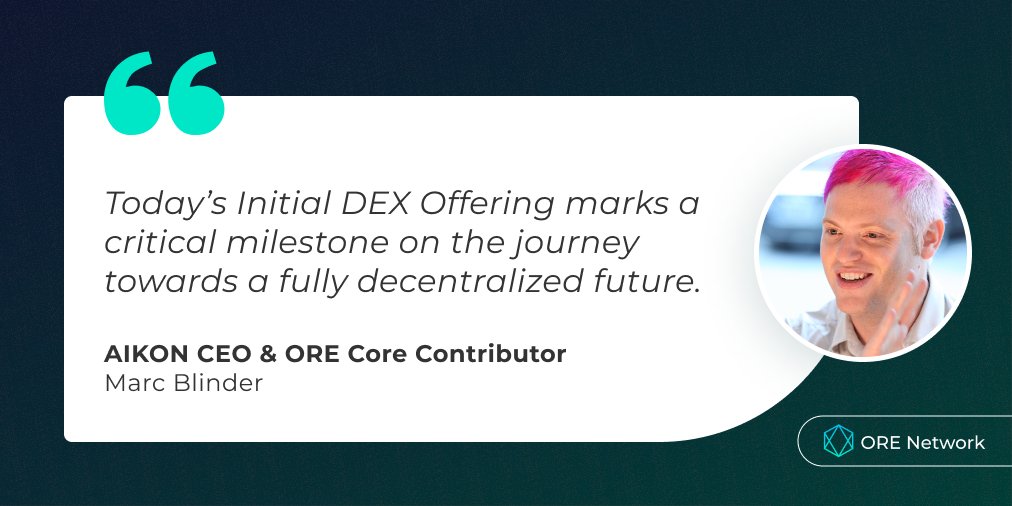 oreprotocol's tweet image. We've seen incredible turnout from the $crypto community and #blockchain developers today — thank you all for the support! ♥️

Learn how today's $ORE Token IDO moves the needle for mass blockchain adoption. medium.com/@ORE_Network/t…
