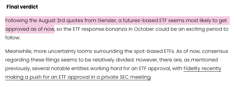 ercwl's tweet photo. So, listen up. It's Bitcoin ETF season! 

This diagram by @VetleLunde at @ArcaneResearch shows all the important dates to keep track of. 

Spot ETFs in the upper box, futures ETFs (perhaps the more interesting ones this time around) in the lower box.

Link to full rundown below👇 https://t.co/hzPGjvTGVr