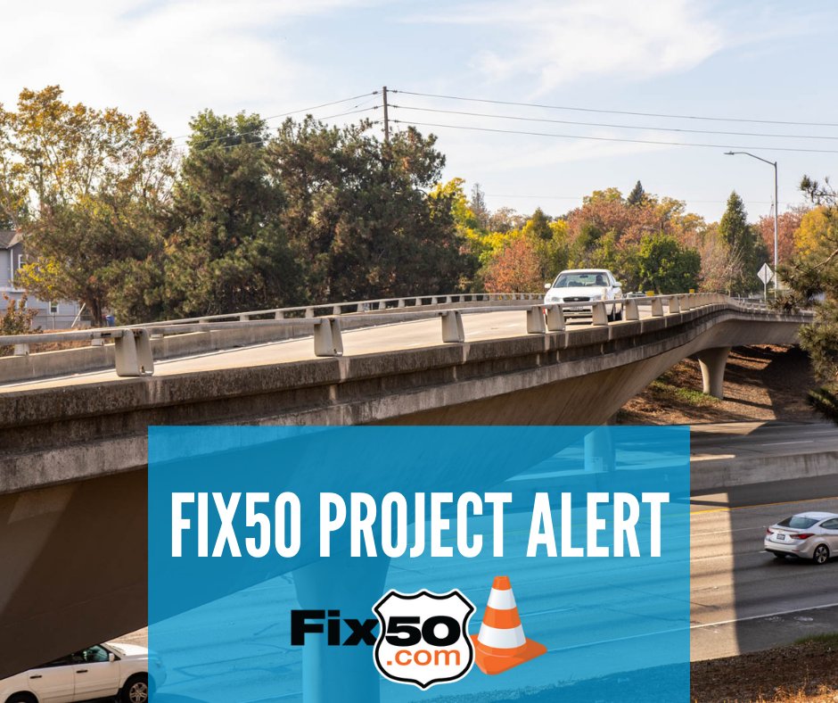 FixSac5's tweet photo. #Fix50 Project Reminder: multiple parts of the Fix50 Highway Enhancement project are taking place this week along the highway. For up-to-date information, visit https://t.co/qhcW4O7YhU. #Caltrans #RebuildingCA #CaltransD3 https://t.co/1AKQtF7lBh