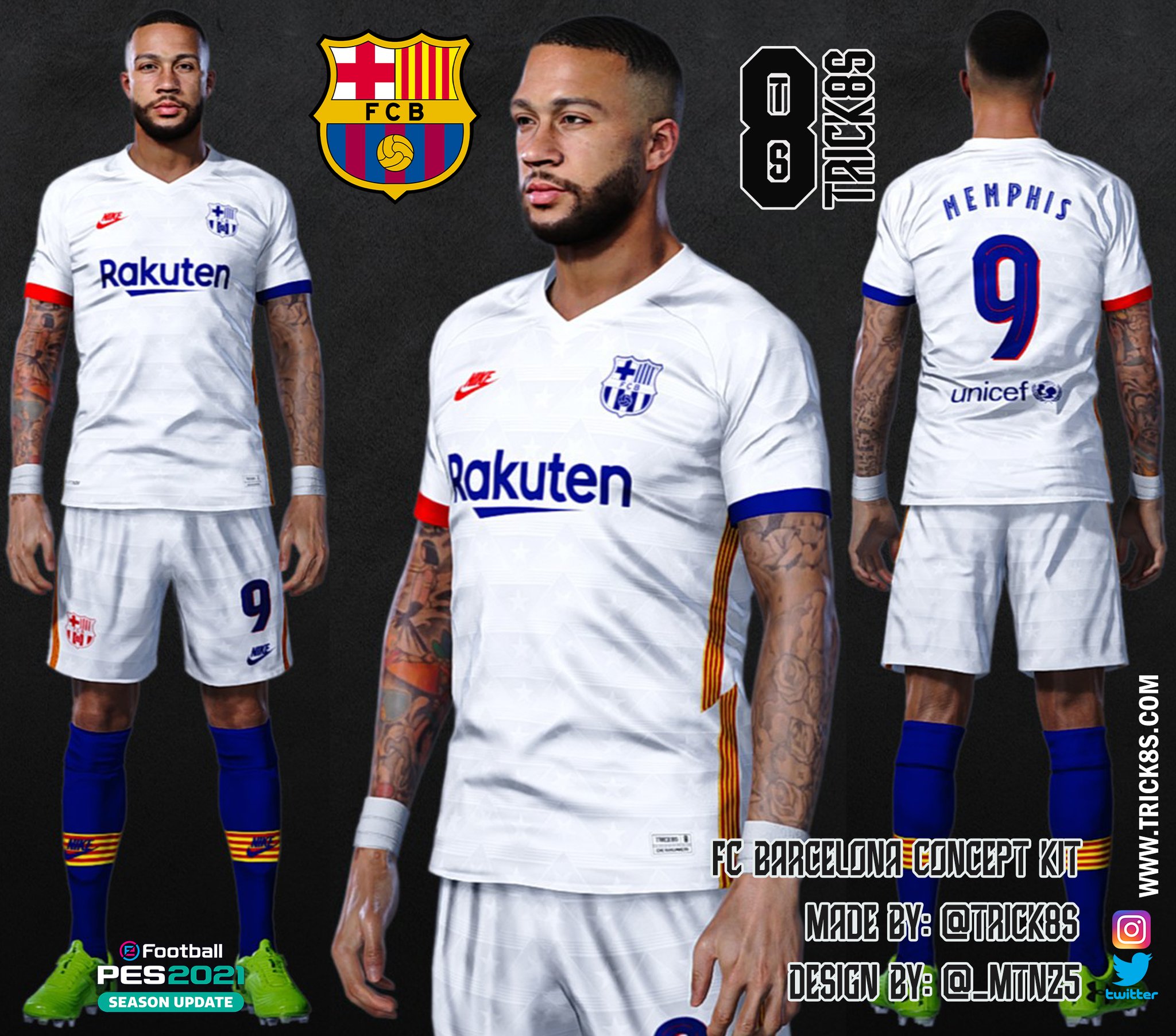 New players and the Barça third kit are now available in PES 2021